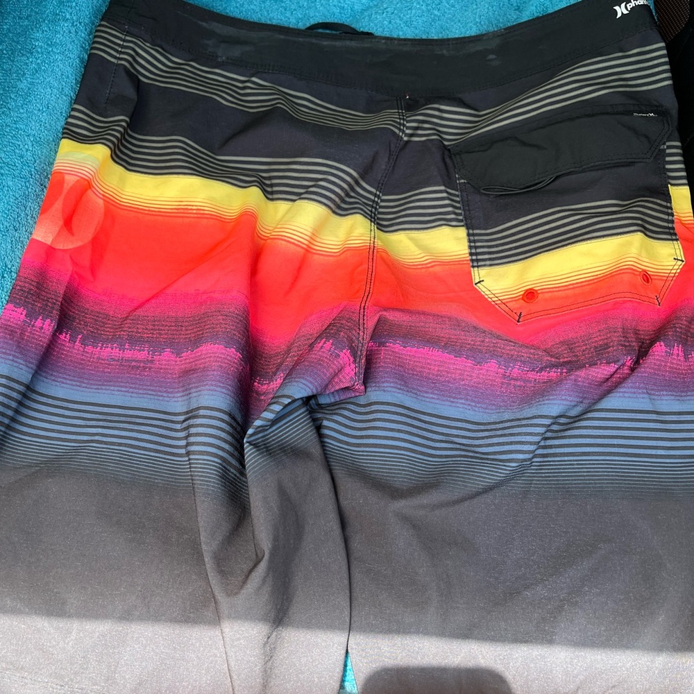 Colorful Striped Board Shorts